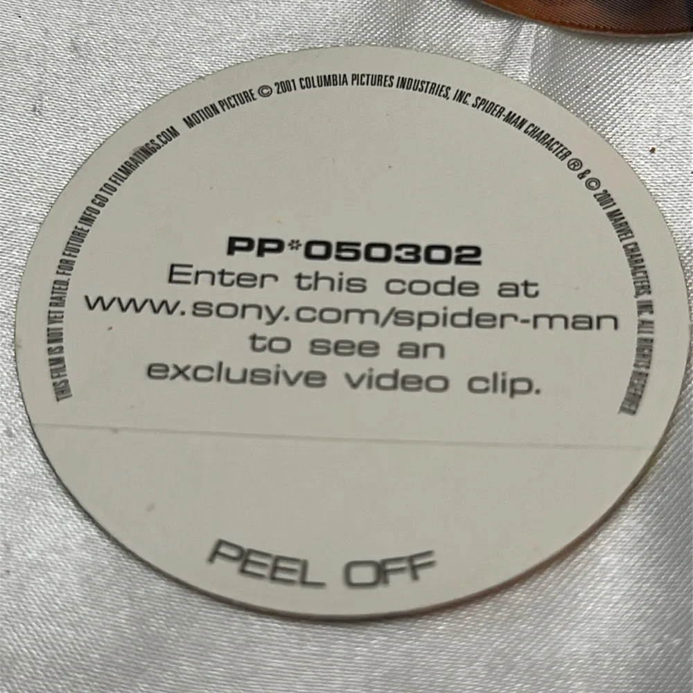 Spider-Man Holographic Disc Vintage Set of 4 Party 2002 Movie Memorabilia Sony